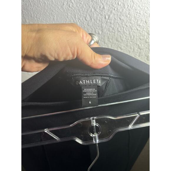 $109 Athleta Eastbound Straight Pant Black Ponte Tencel Spandex Travel Pockets 6 - Picture 6 of 9